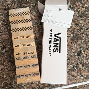 Vans off the wall Jenga Checkerboard Tan Wall Art Blocks NEW